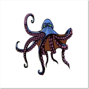 Zombie Octopus Funny Halloween Humor design Posters and Art